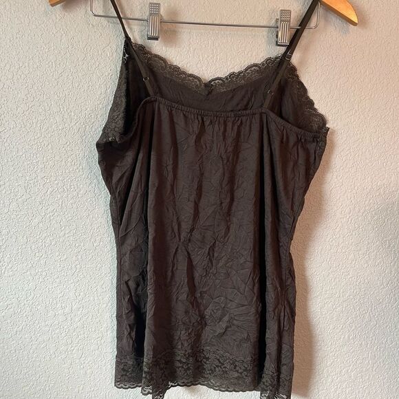 Vtg coldwater creek lace trim top women’s M brown fairy core grunge boho Y2K - Picture 4 of 5